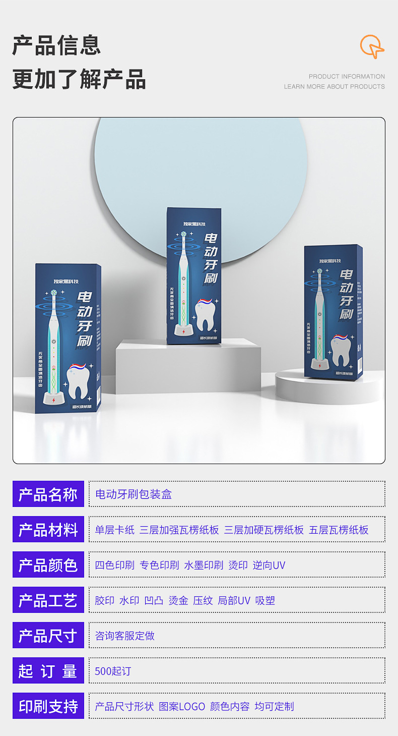 電動牙刷包裝盒